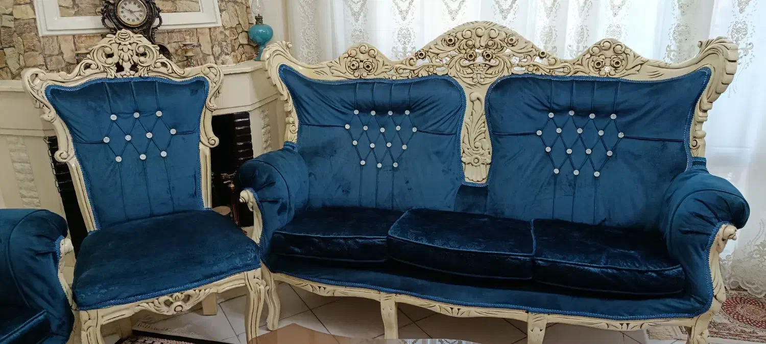 مبل استیل ۱۱نفره ومیز تلویزیون|مبلمان خانگی و میز عسلی|ری, جوانمرد قصاب|دیوار