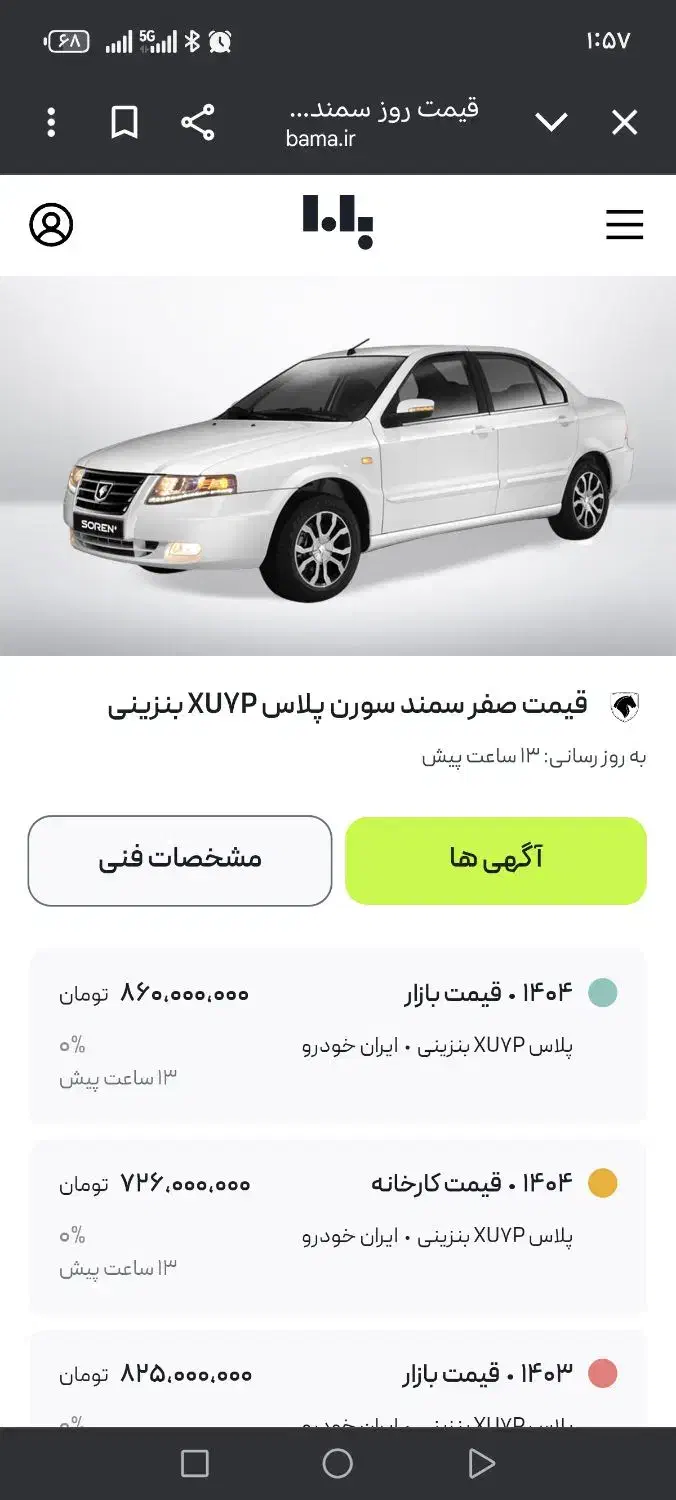 حواله سمند سورن پلاس|خودرو سواری و وانت|زنجان, |دیوار