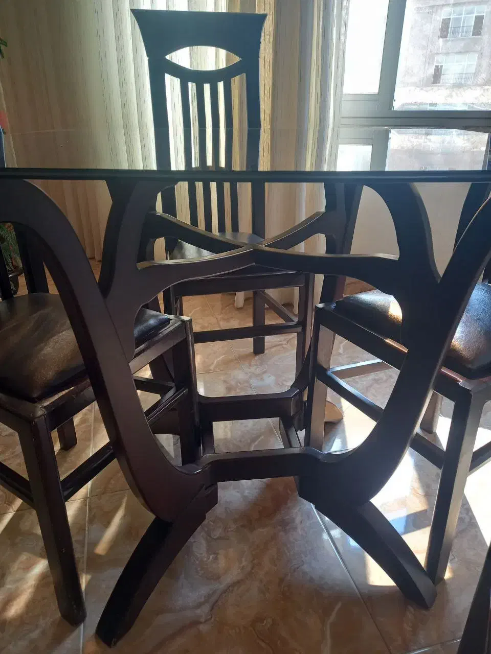 میز ناهارخوری 4 نفره چوبی|میز و صندلی غذاخوری|مشهد, شهرک ابوذر|دیوار