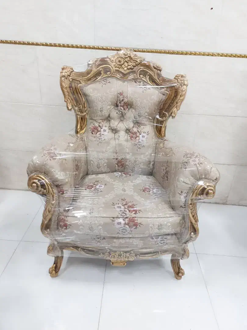 مبل سلطنتی دو سر گل کلاف درشت سفارشی|مبلمان خانگی و میز عسلی|قزوین, |دیوار