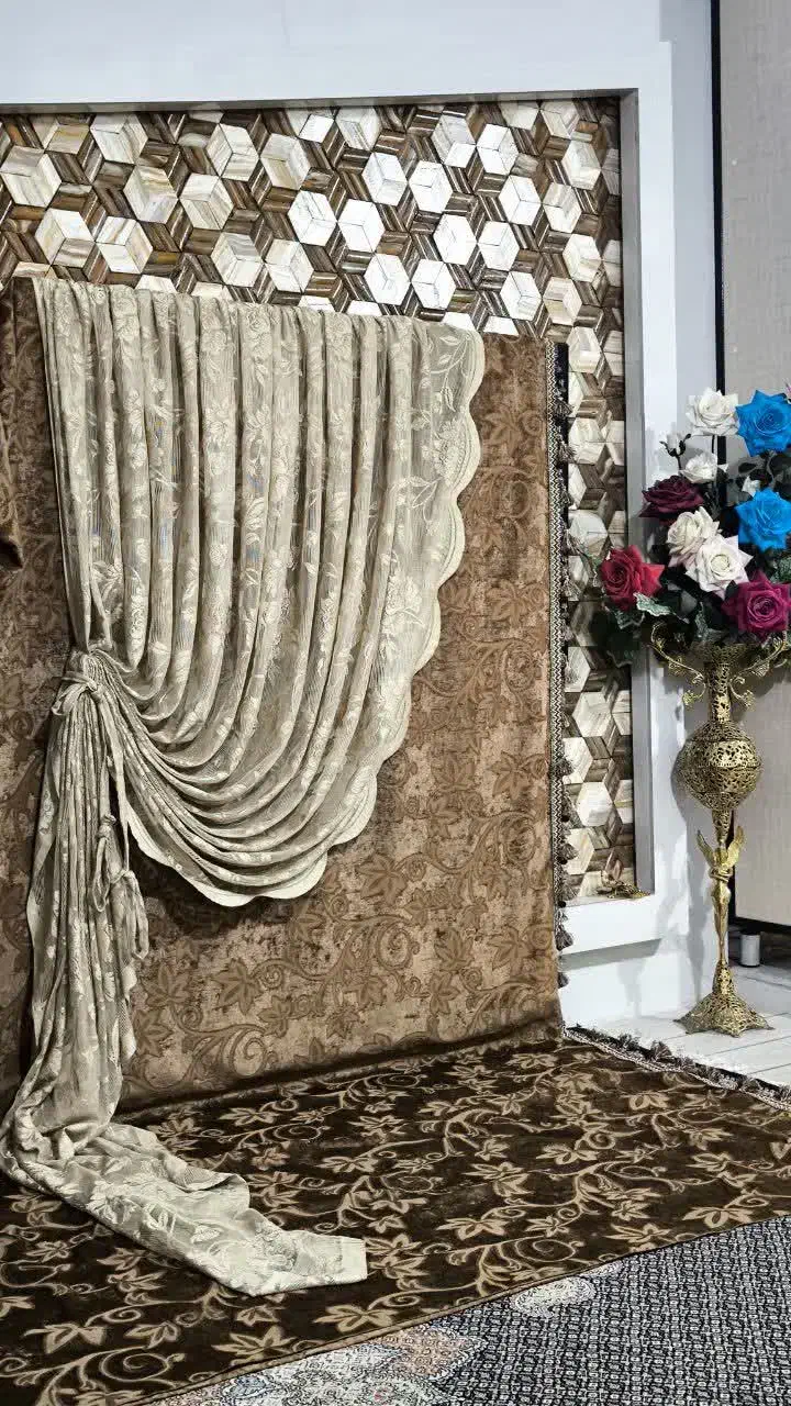 یالان مخمل طرحدار ویالان گیپور|پرده، رانر، رومیزی|الیگودرز, |دیوار