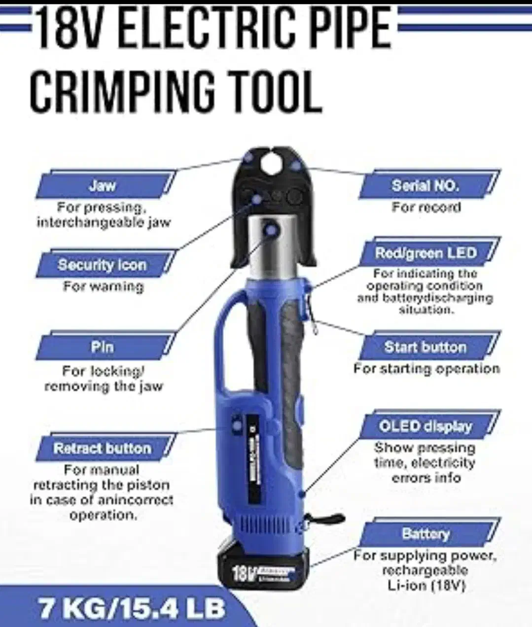 پرس شارژی  لوله پنج لایه|ابزارآلات|رشت, منظریه|دیوار