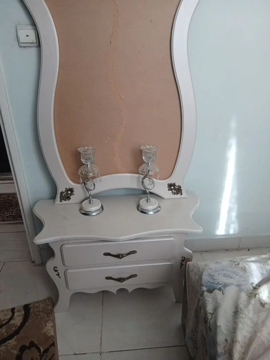 آیینه شمعدان|آینه|قزوین, |دیوار