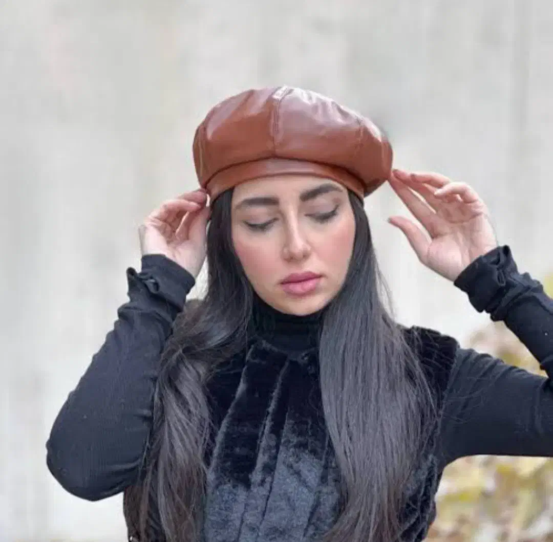 کلاه چرم قهوه ای فرانسوی|لباس|ارومیه, |دیوار