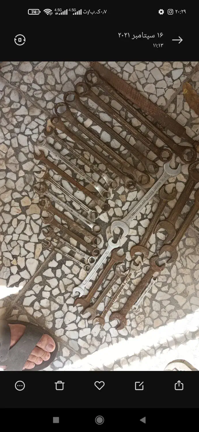 آچارمجموعه۲۳عددی خارجی و ایرانی باهم.دانه ای۶۰تومن|ابزارآلات|لنگرود, |دیوار