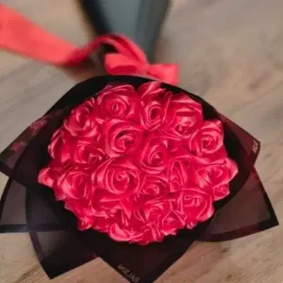 گل رز روبانی|گل مصنوعی|مسجد سلیمان, |دیوار