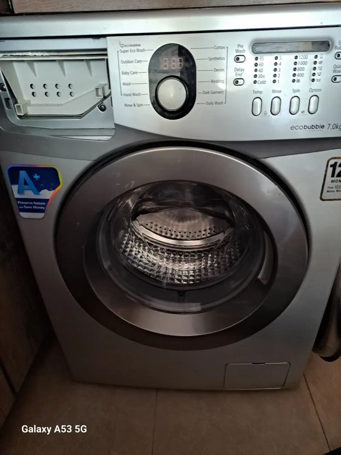 لباسشویی ۷ کیلویی ال جی|ماشین لباسشویی و خشککن لباس|قشم, |دیوار