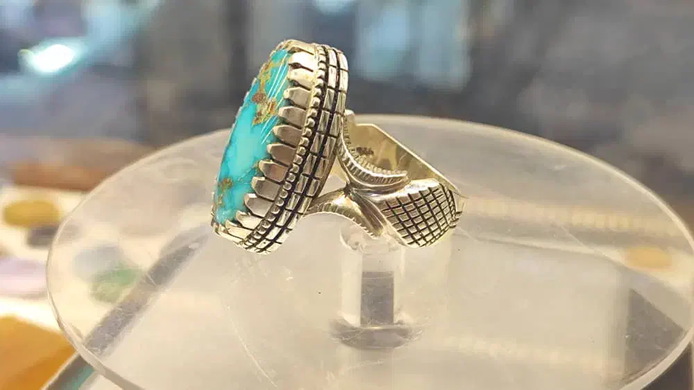 انگشتر نقره دستساز  با فیروزه ی درجه یک|جواهرات|یاسوج, |دیوار