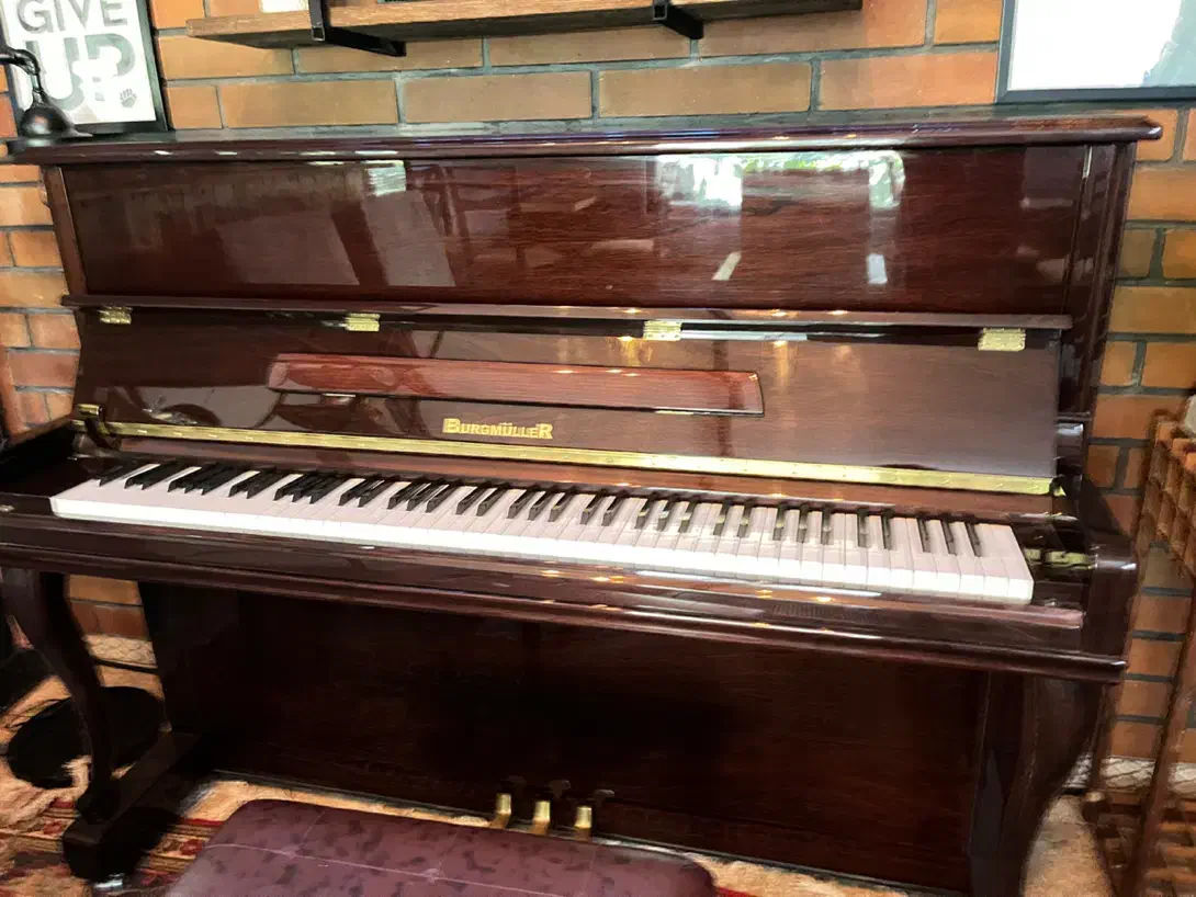 پیانو اگوستیک برند برگمولر رنگ خاص ماهگونی|پیانو، کیبورد، آکاردئون|رامسر, |دیوار