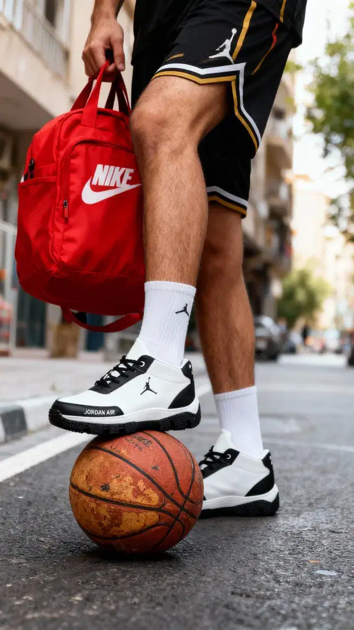 کفش ساقدار سفید مشکی بند دار Jordan مدل 46605|کیف، کفش، کمربند|تهران, فاطمی|دیوار