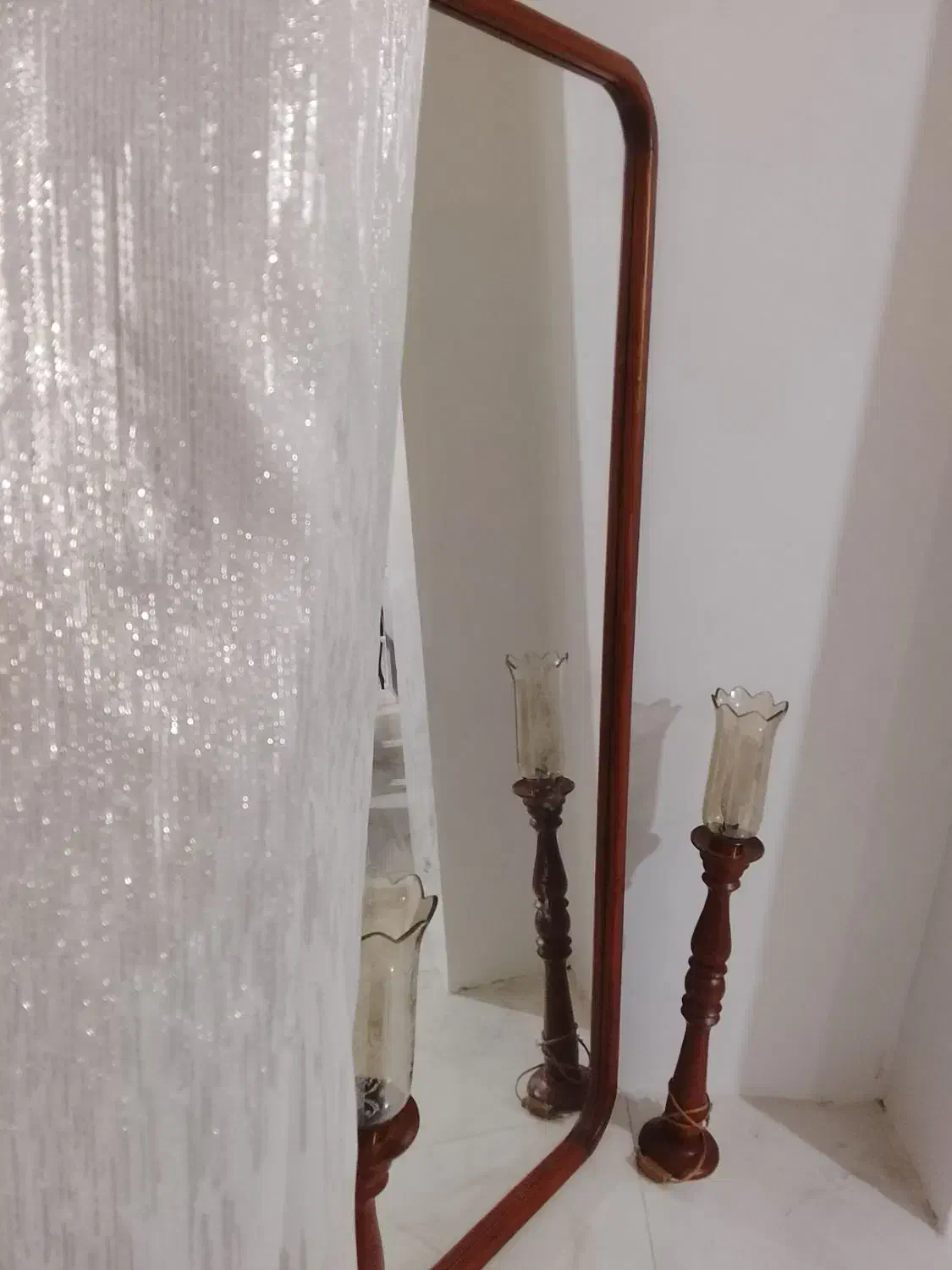 آینه و دو عدد شمعدان چوب سفارشی|آینه|محمدیه-قزوین, |دیوار