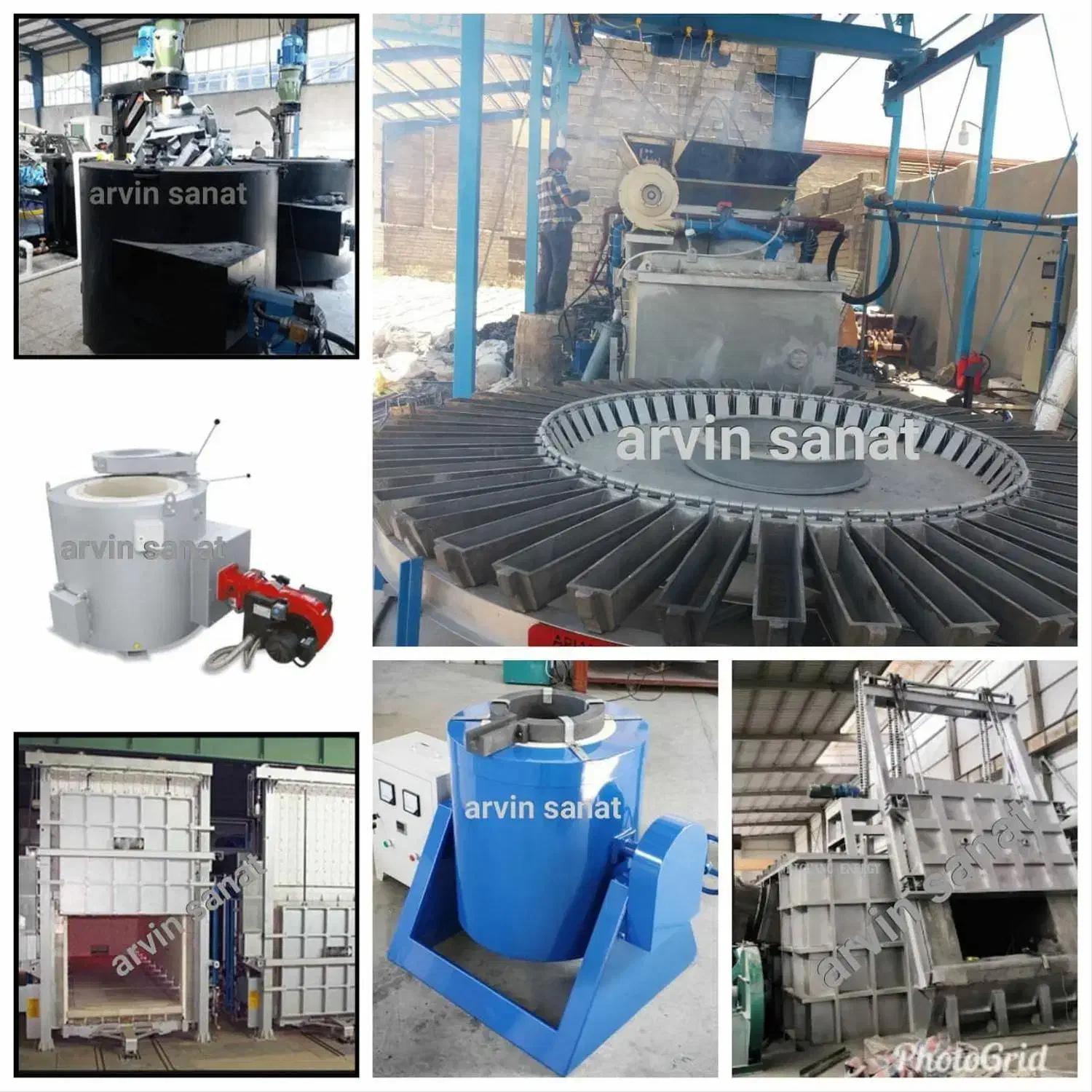 کوره بوته ای جکدار دوار ذوب آلومینیوم القایی رانی|ماشینآلات صنعتی|اصفهان, بوستان ناژوان|دیوار