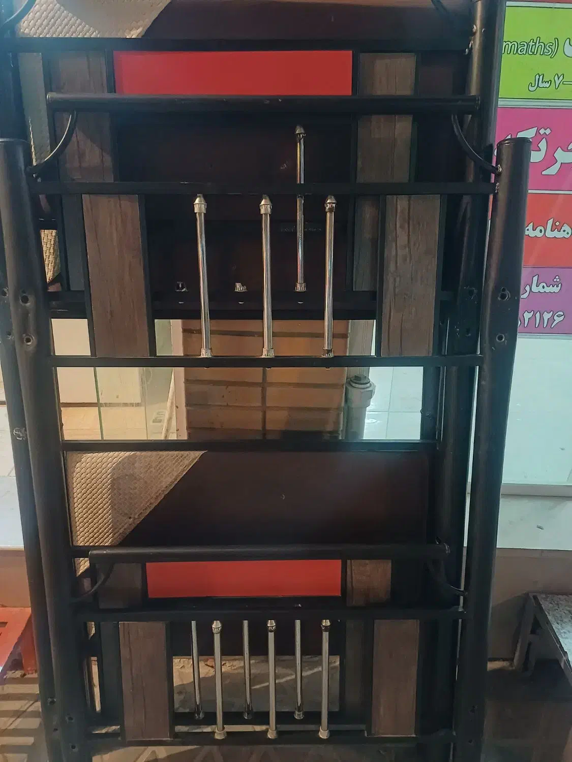 ۴تادونه تخت دوطبقه فلزی سالم وتمیز|تخت و سرویس خواب|باغ بهادران, |دیوار