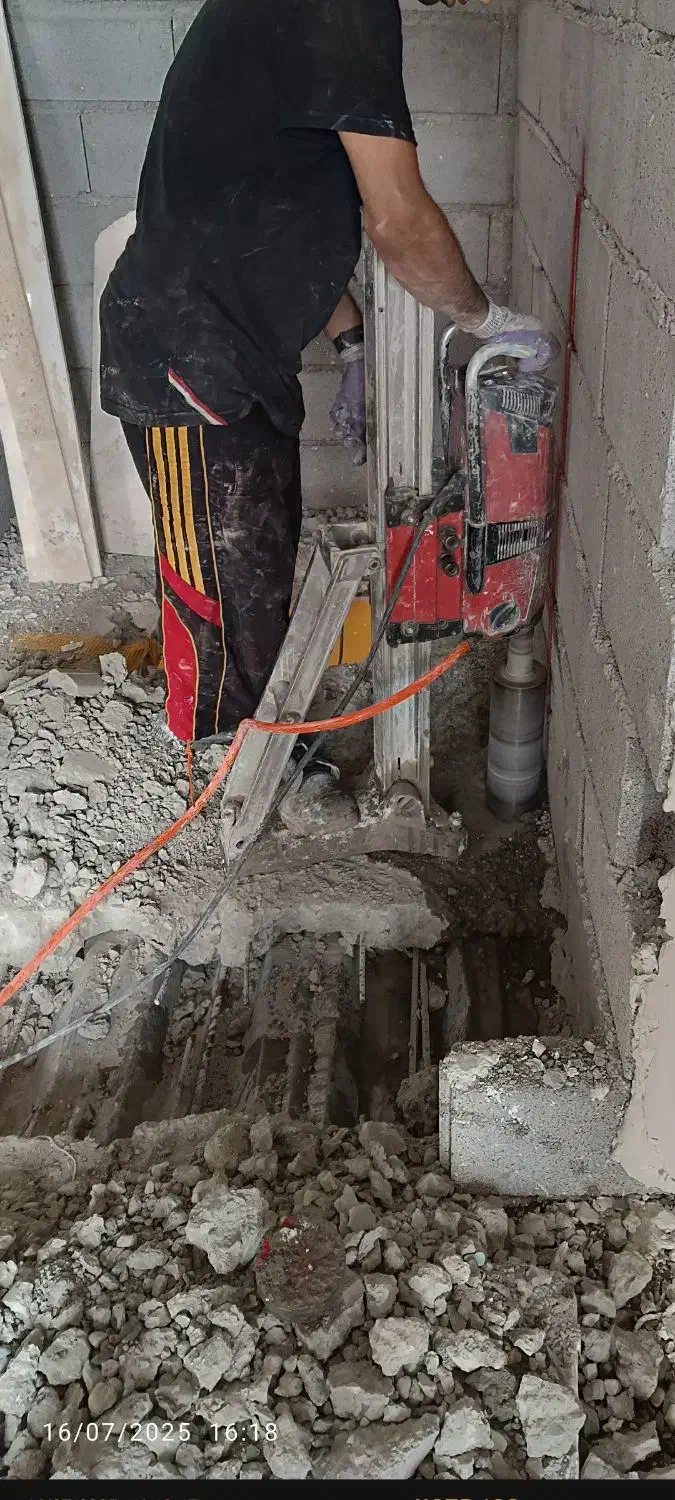 کاشت تخصصی میلگرد بولت وکرگیری بتن|خدمات پیشه و مهارت|مشهد, آیت الله کاشانی|دیوار