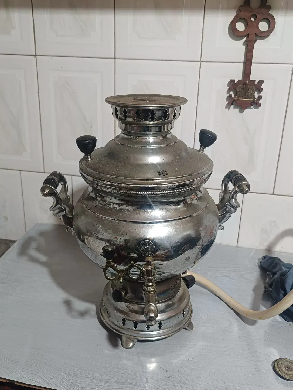 سماور برنجی۴ لیتری|سماور، چای‌ساز، قهوه‌ساز|مشهد, رستگار|دیوار