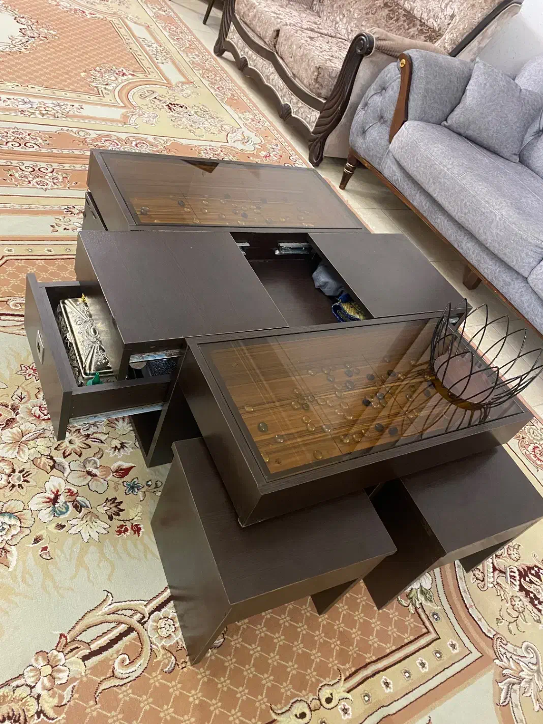 میز جلو مبلی با عسلی|مبلمان خانگی و میز عسلی|قائم‌شهر, |دیوار