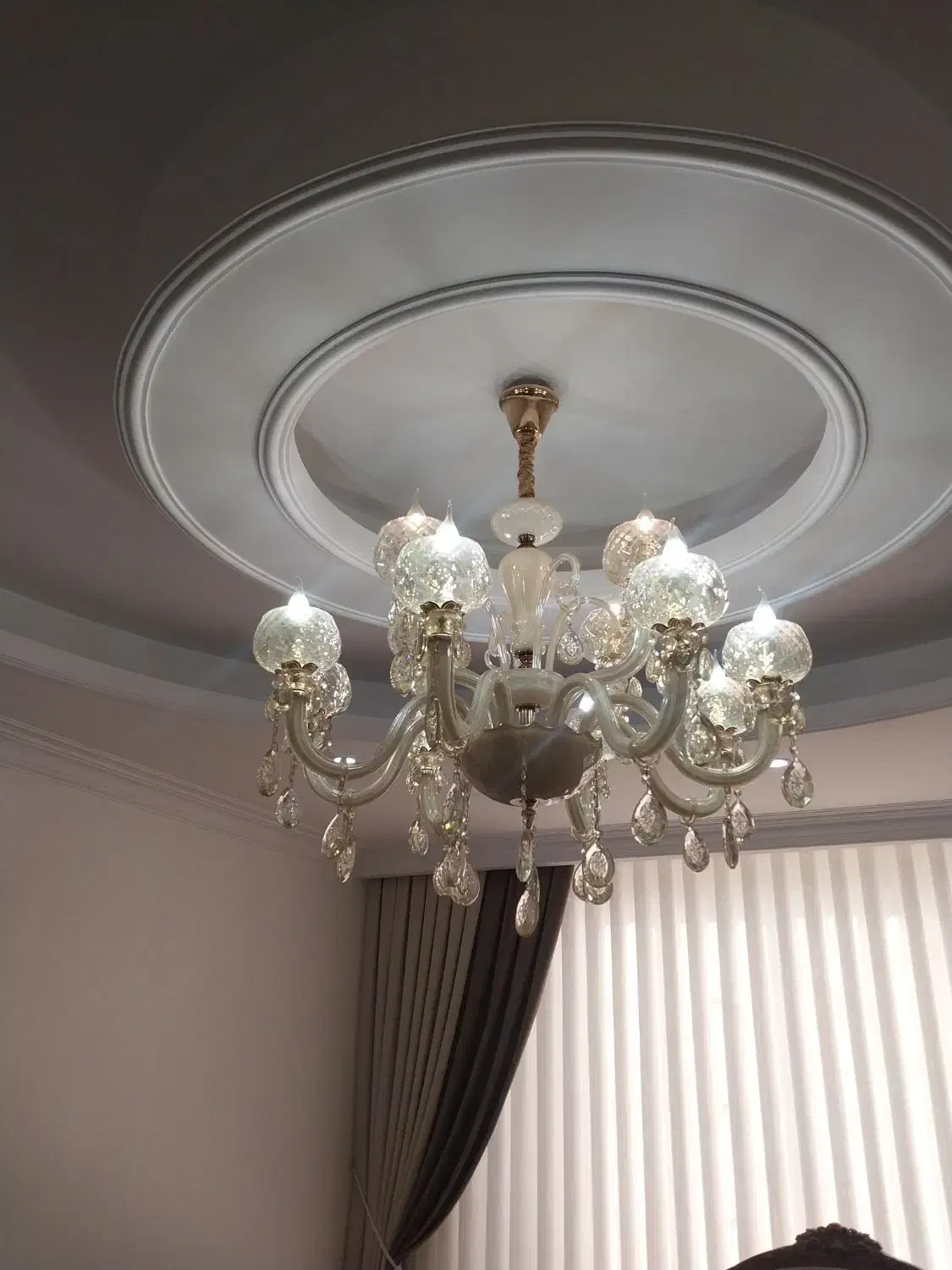 لوستر کریستال ۱۲شاخه|لوستر و چراغ آویز|فردیس, فردیس|دیوار