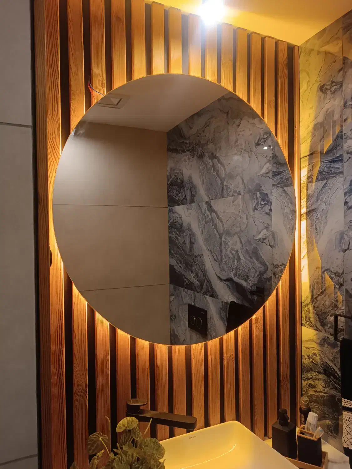 آیینه بک لایت و دفرمه|آینه|کیش, |دیوار