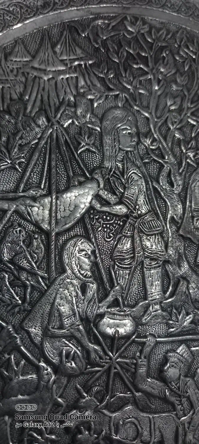 سینی مسی|کلکسیون اشیاء عتیقه|شیراز, ده پیاله|دیوار