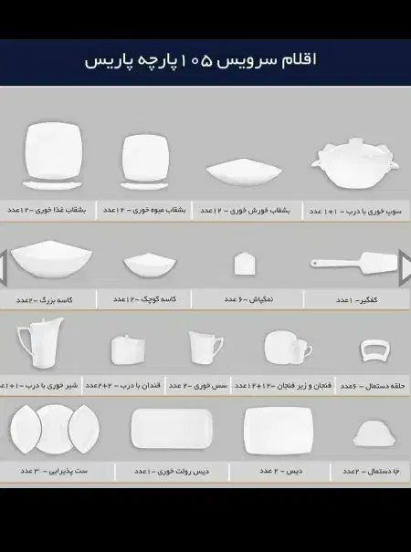 سرویس ۱۲نفره چینی پردیس کاشان|ظروف سرو و پذیرایی|ری, فیروزآبادی|دیوار