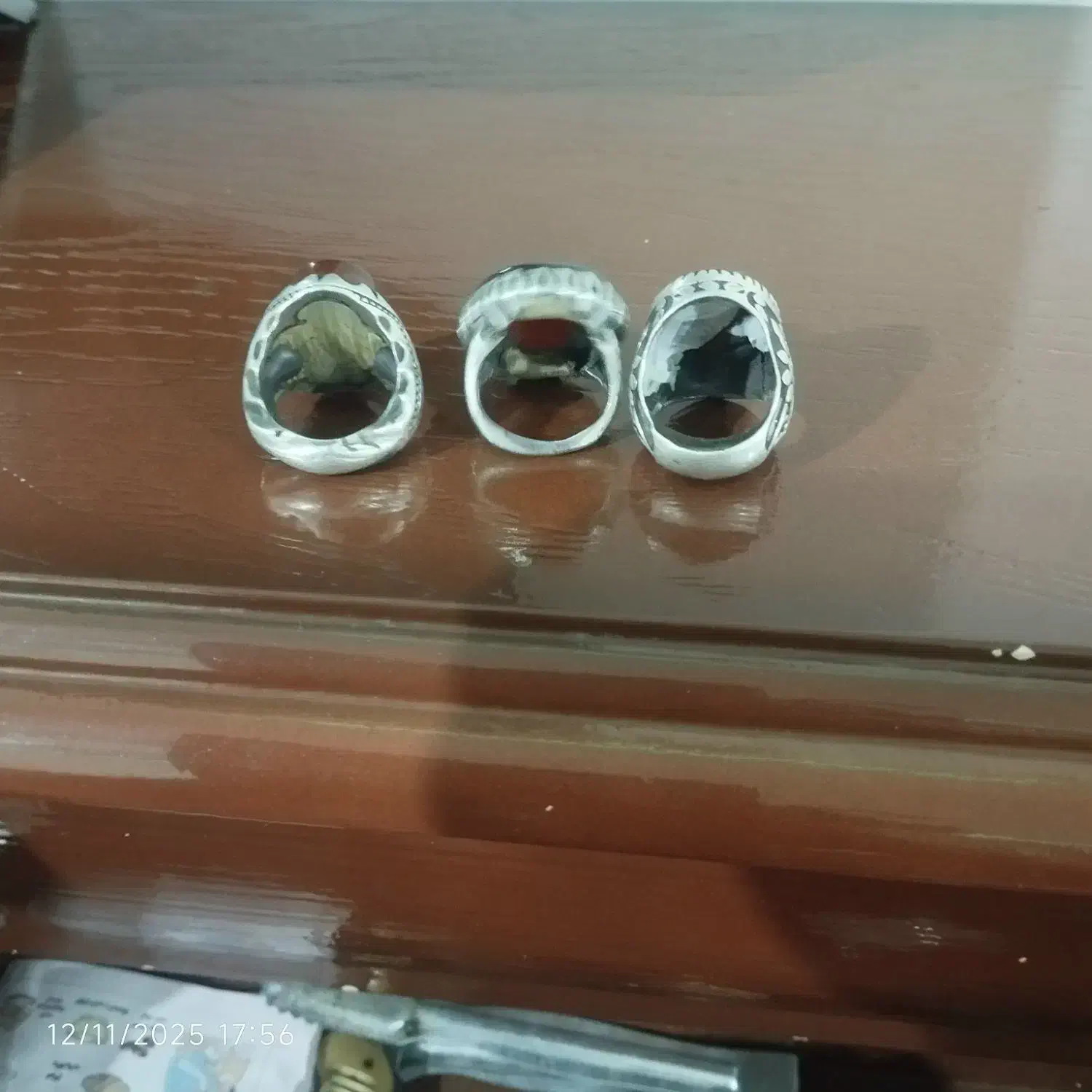 سه عدد انگشتر نقره فروشی|جواهرات|بم, |دیوار