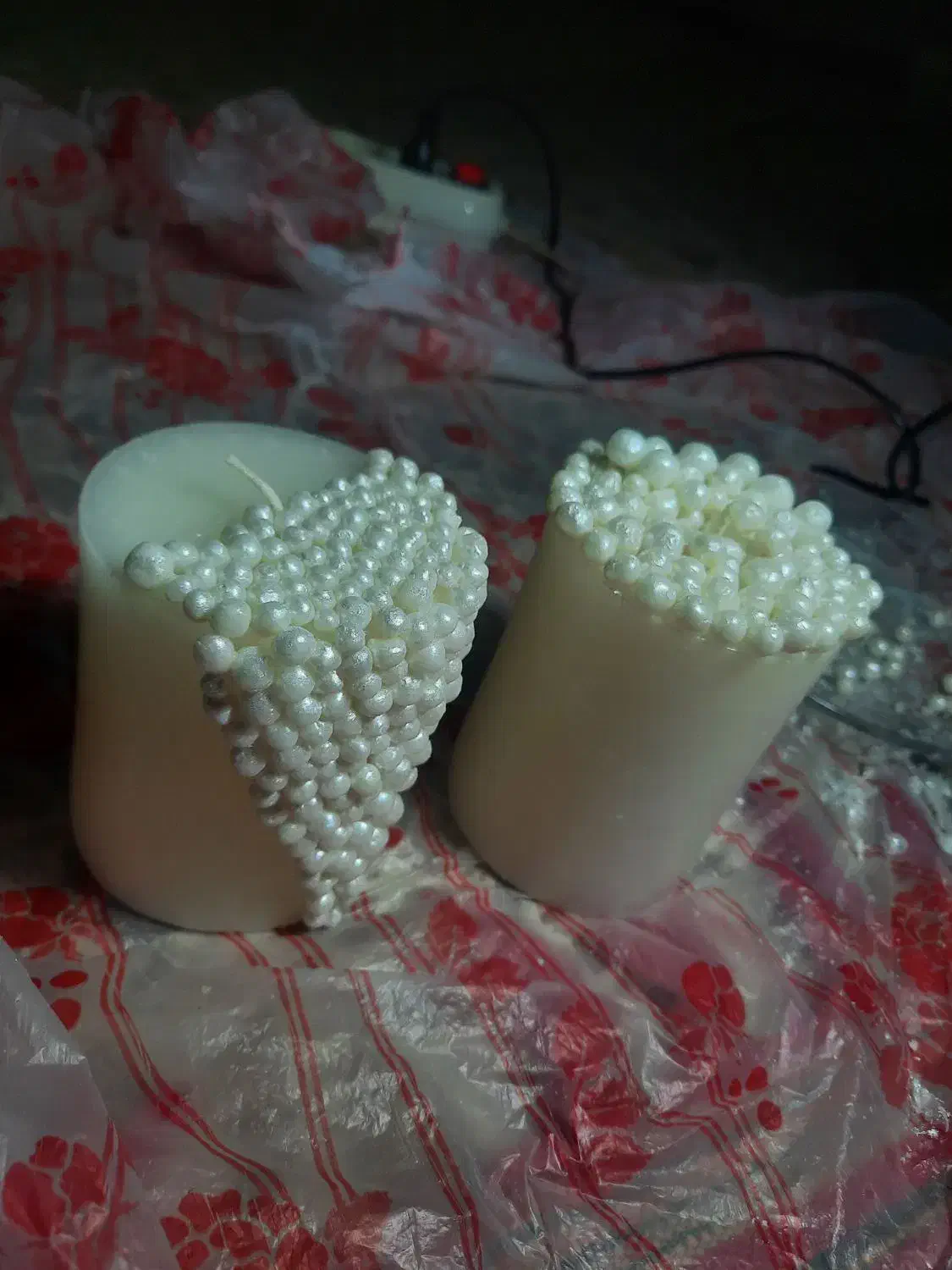 ست شمع مرواریدی|صنایع دستی و سایر لوازم تزئینی|شوشتر, |دیوار