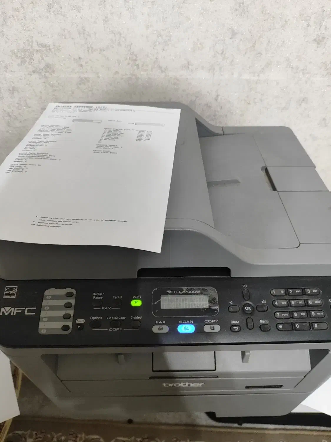 پرینتر چندکاره Brother MFC-L2700DW وایفای دست دوم|پرینتر، اسکنر، کپی، فکس|شیراز, معالی‌آباد|دیوار