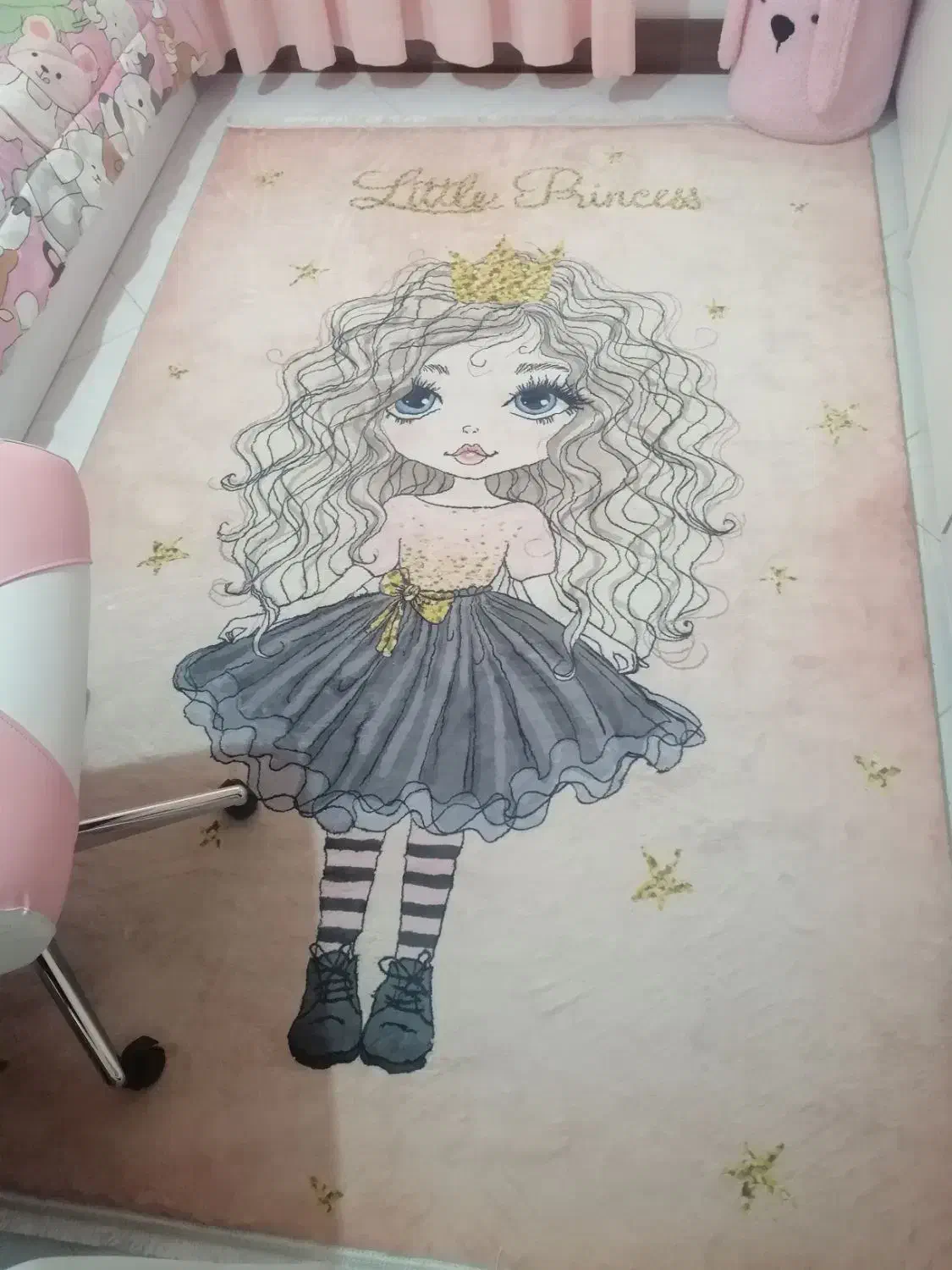 فرش اتاق کودک صورتی گلبهی 4 متری|فرش|چالوس, |دیوار