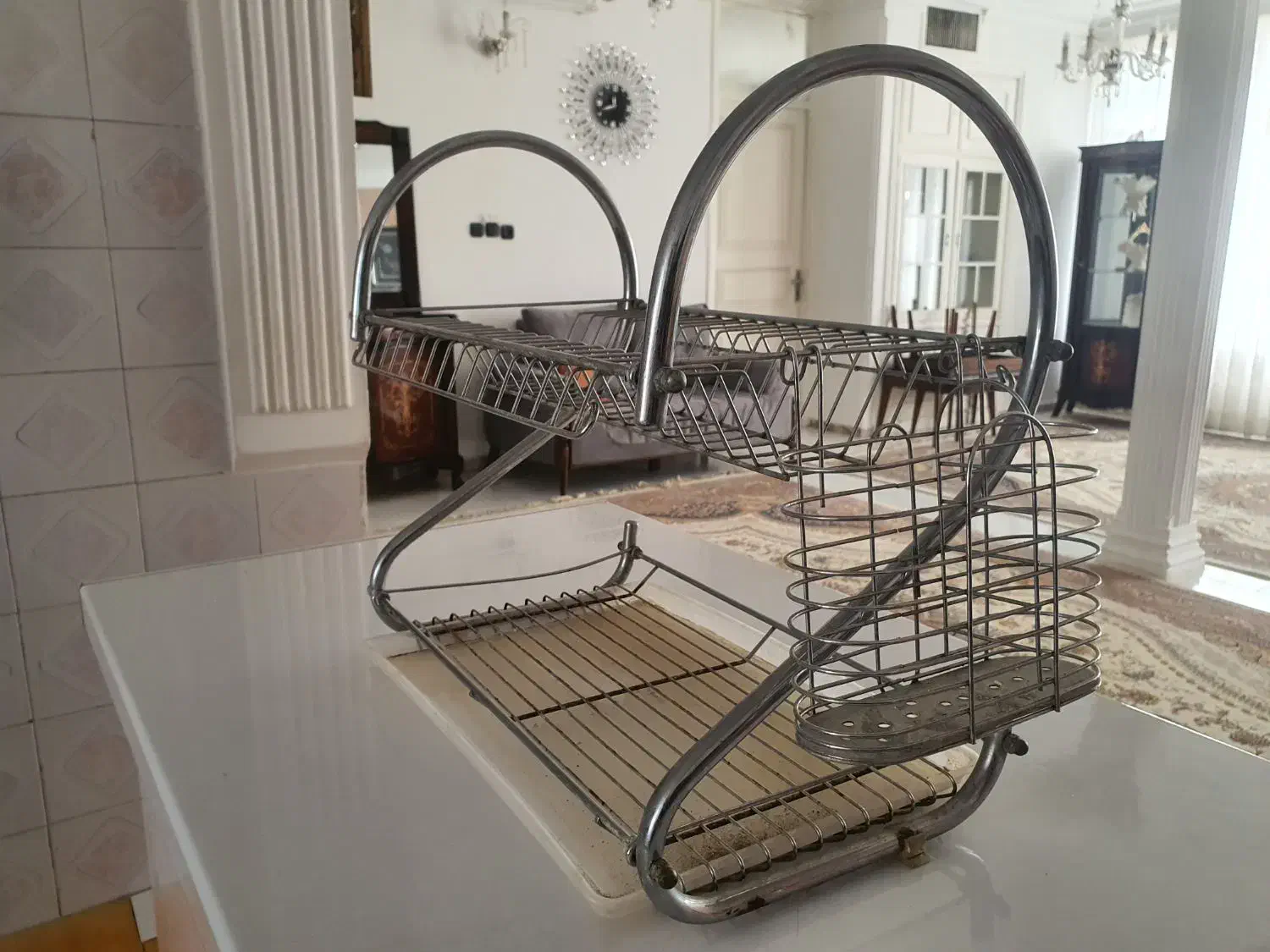 سبد آب چکان استیل|آب‌چکان و نظم‌دهنده ظروف|مشهد, رضاشهر|دیوار