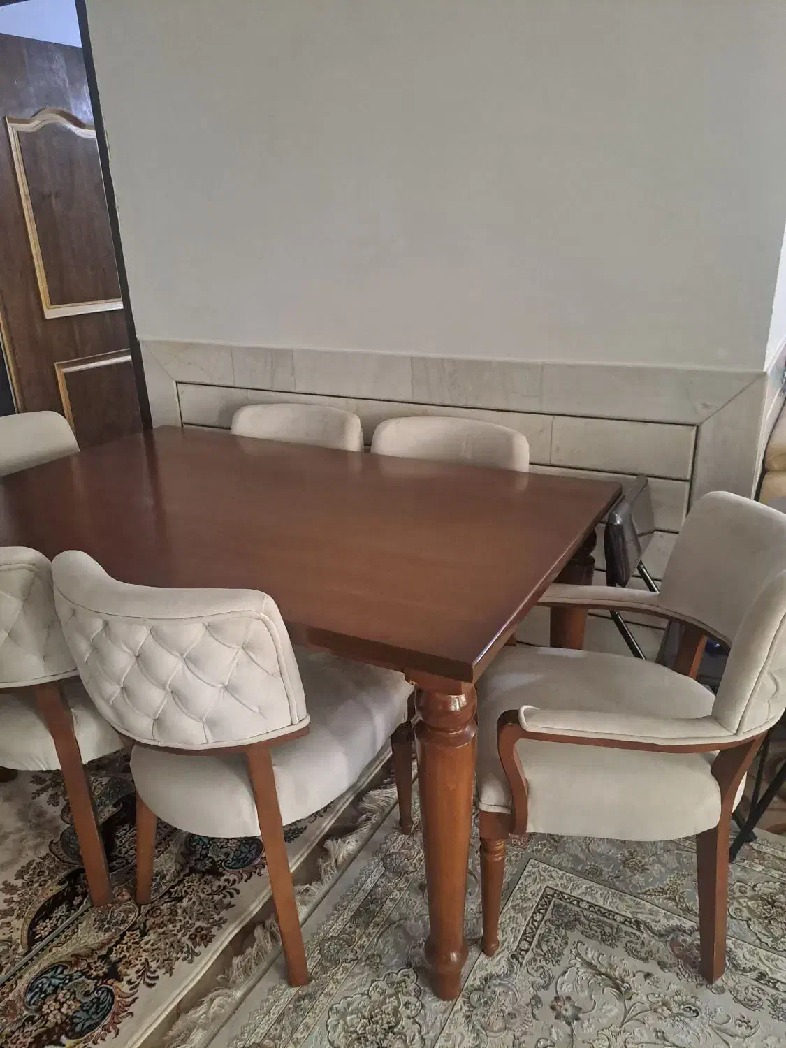 میز ناهارخوری شش نفره چستر|میز و صندلی غذاخوری|داران, |دیوار