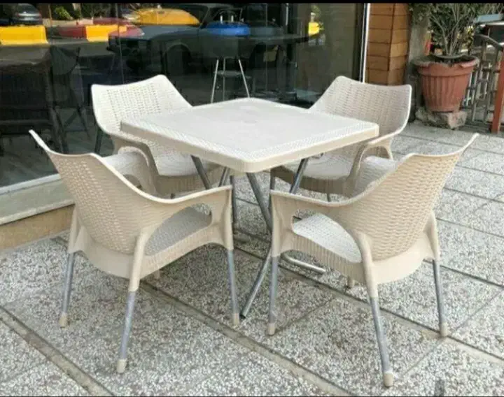 میز و صندلی پلاستیکی حصیری ۹۹۱|میز و صندلی غذاخوری|لواسان, |دیوار