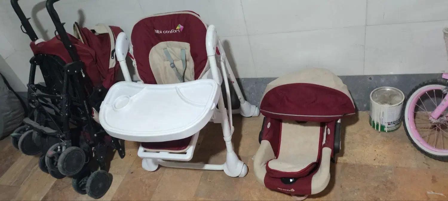 سیسمونی نوزاد جنس اصل خارجی(کالسکه.کریر غذاخوری .)|کالسکه و لوازم جانبی|خوی, |دیوار