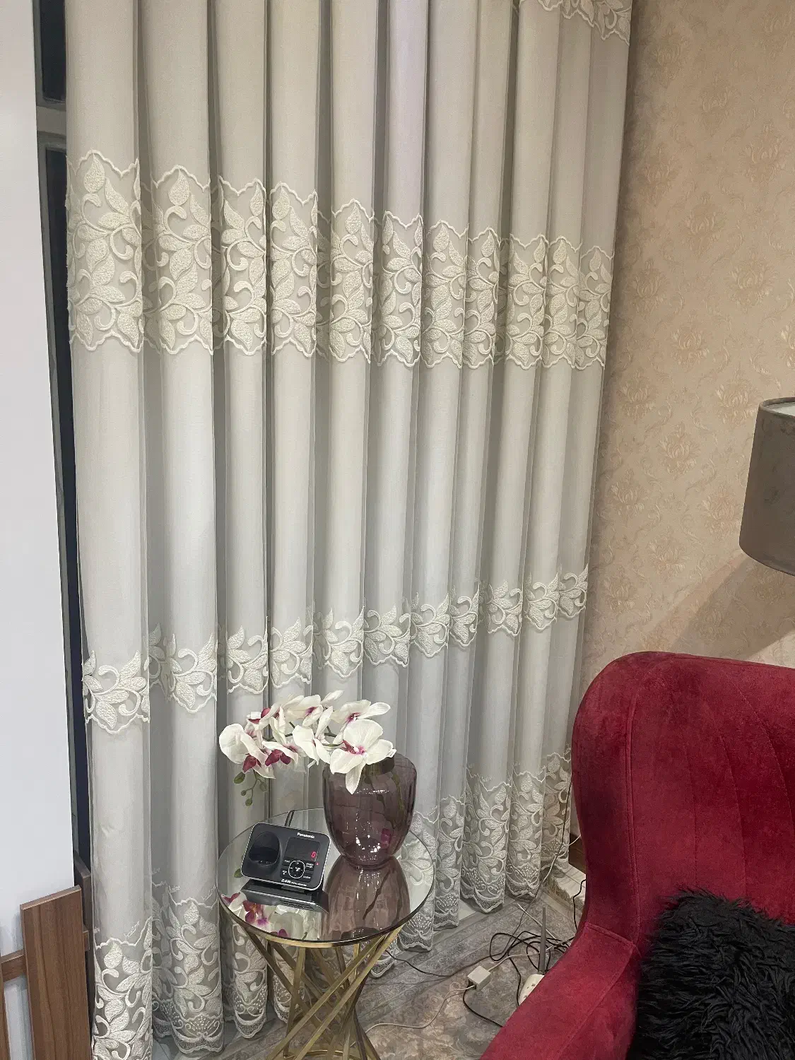 دو جفت پرده ۱۳۰ در ۳ متر|پرده، رانر، رومیزی|لنجان, |دیوار