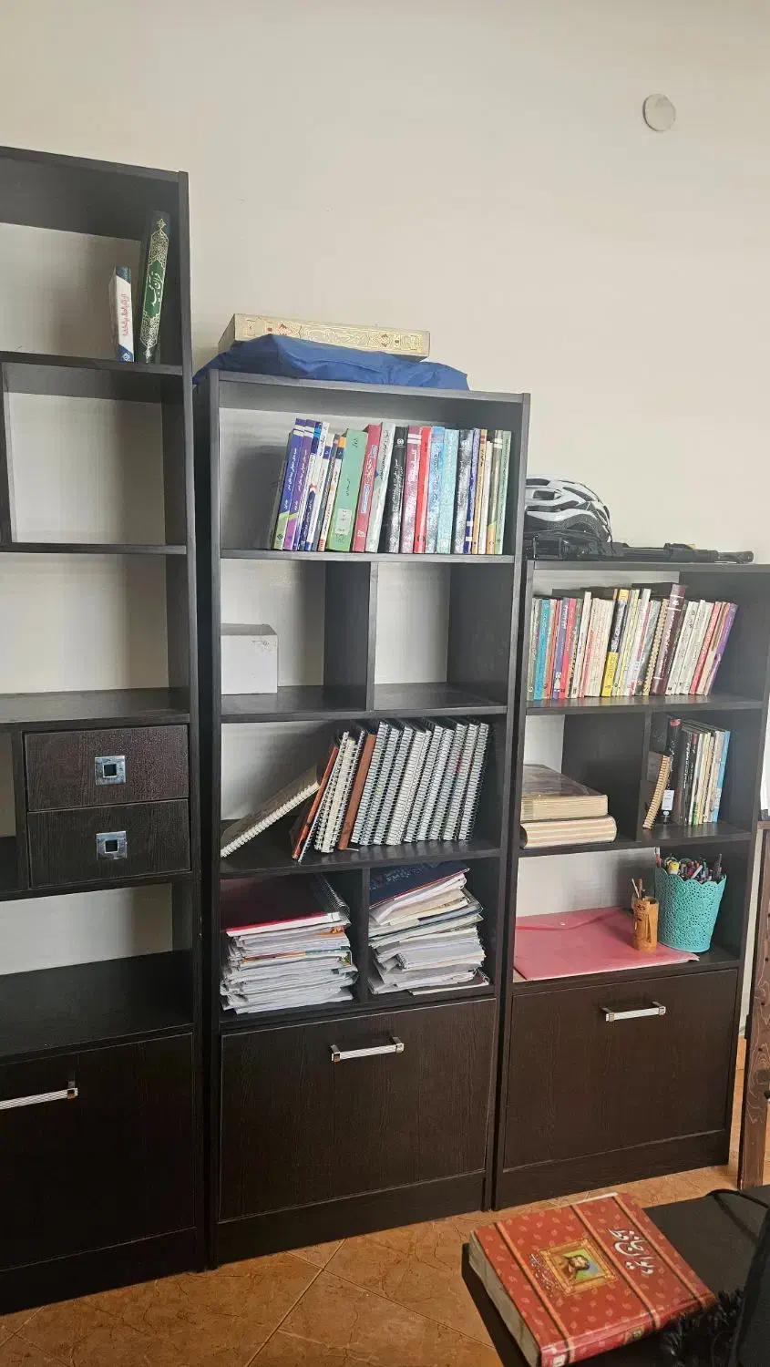 کتابخانه ۳ تیکه|کتابخانه، شلف، قفسه‌های دیواری|تهران, ستارخان|دیوار
