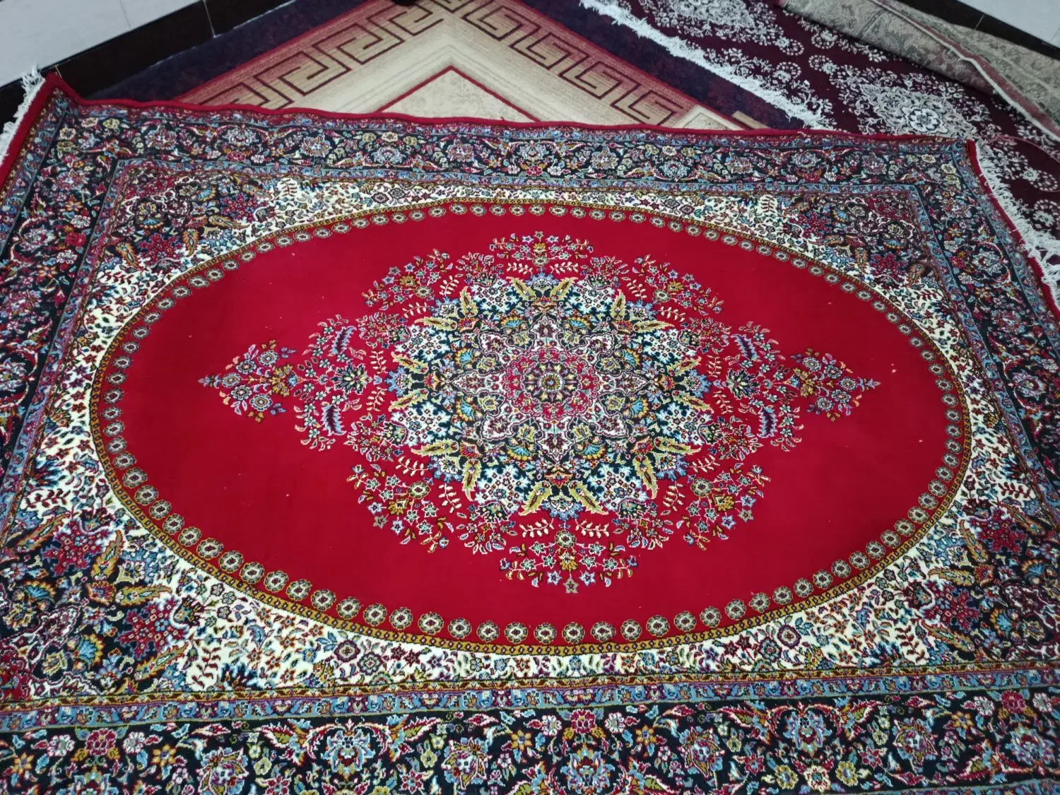 دوعدد فرش 6متری درجه1|فرش|دزفول, |دیوار