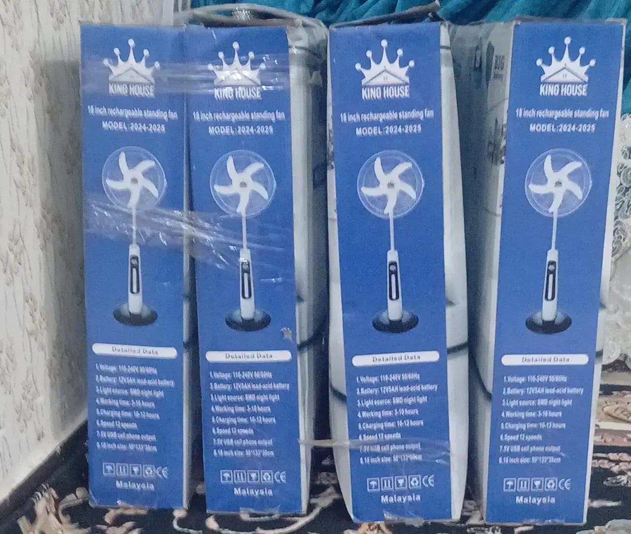 پنکه مالزی ایستاده اصلی چراغ دار|پنکه و تصفیهکنندهٔ هوا|بندر گناوه, |دیوار