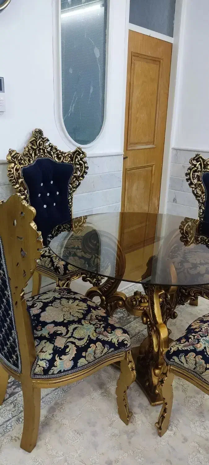 میز ناهارخوری ۴ نفره سلطنتی درحد نو|میز و صندلی غذاخوری|قم, زنبیل آباد|دیوار
