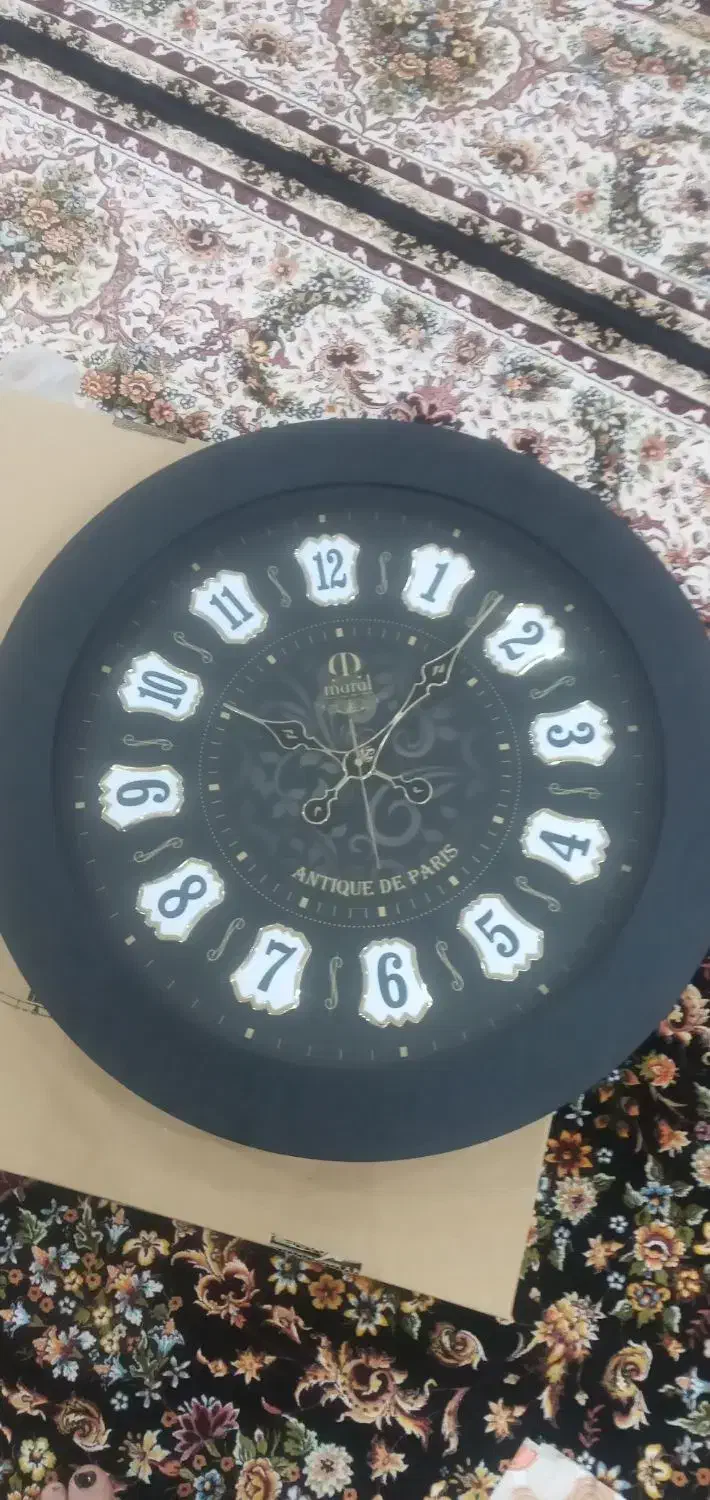 ساعت دیواری رنگ مشکی|ساعت دیواری و تزئینی|مسجد سلیمان, |دیوار