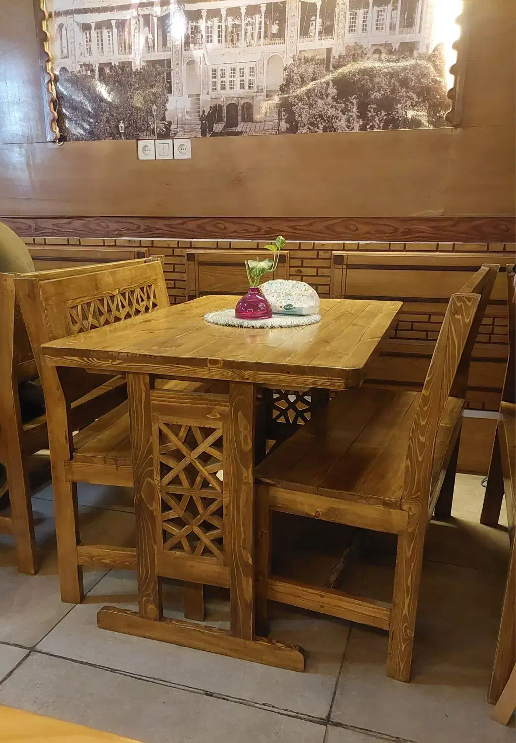 میز و نیمکت کافه تراس باغ رستوران|میز و صندلی غذاخوری|شیراز, عادل آباد|دیوار