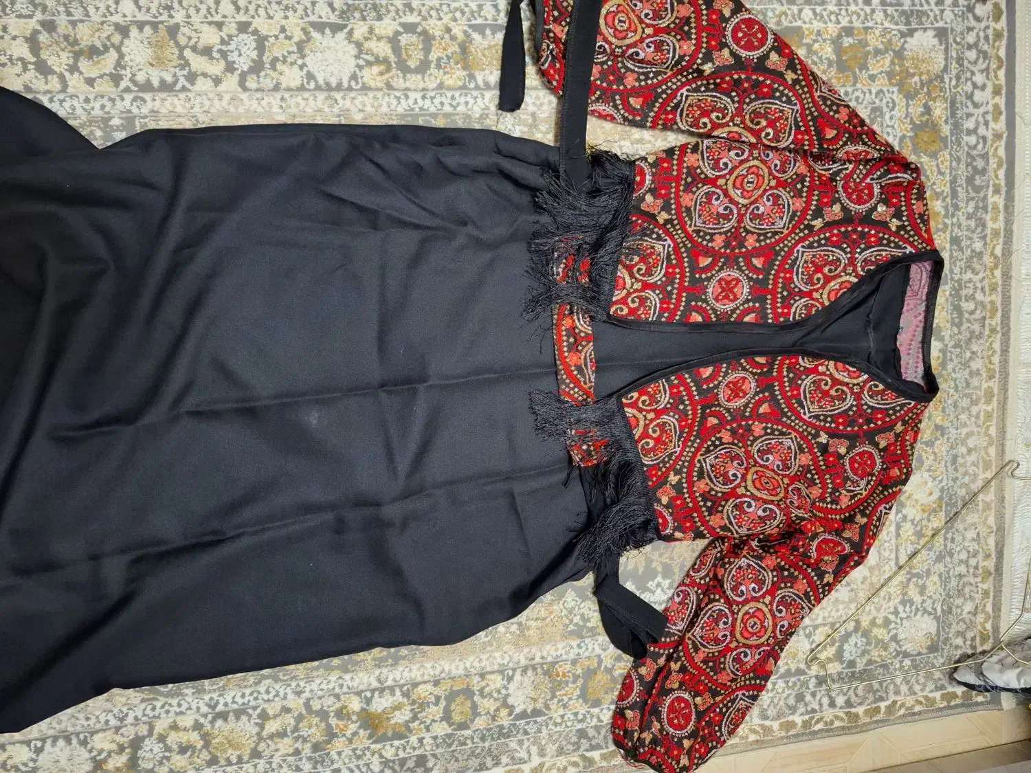 لباس یلدایی کت و سارافون فری سایز قرمز و مشکی|لباس|تهران, افسریه شمالی|دیوار