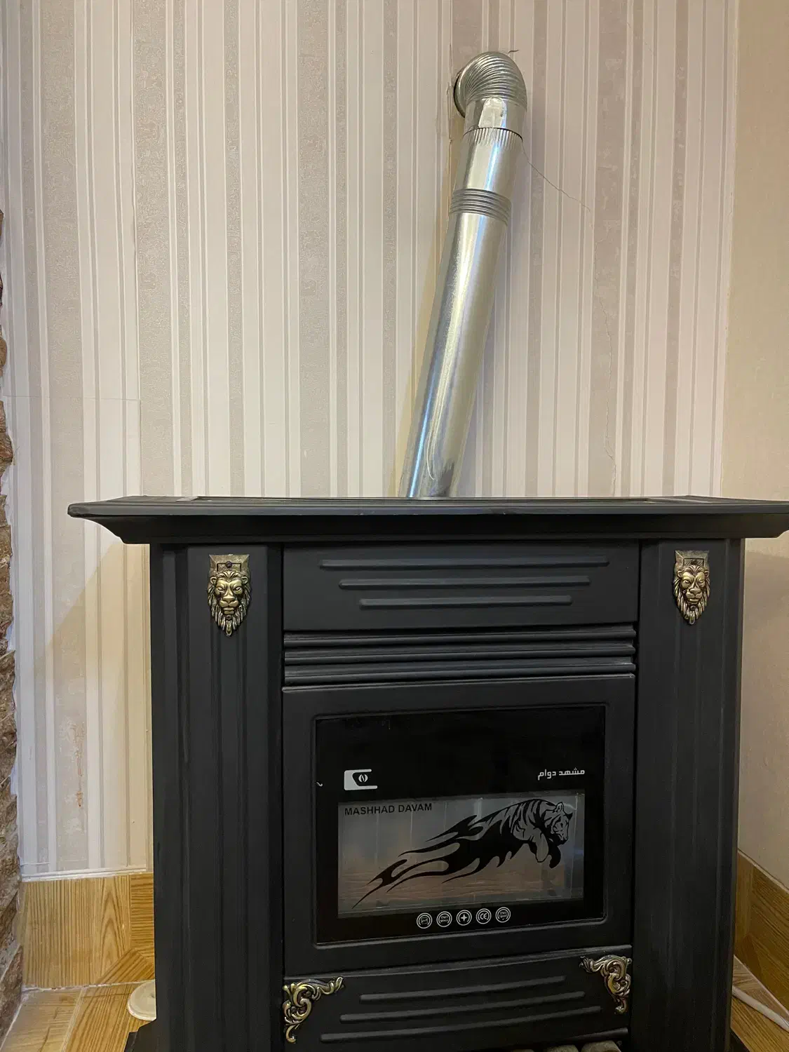 بخاری شومینه ای نو|بخاری، هیتر، شومینه|سمنان, |دیوار