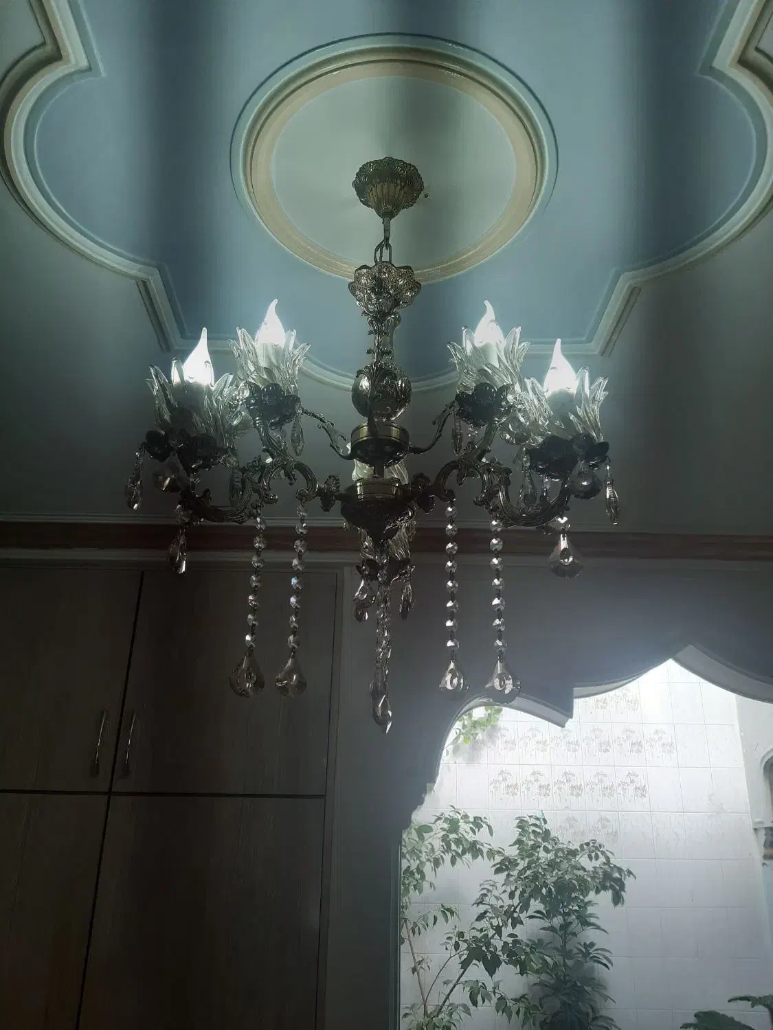 لوستر شیک برنز|لوستر و چراغ آویز|نورآباد, |دیوار