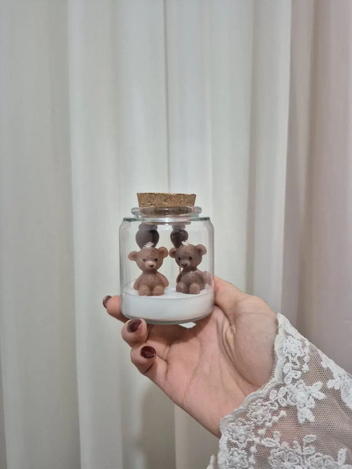 شیشه شمع  تدی|صنایع دستی و سایر لوازم تزئینی|ساری, |دیوار