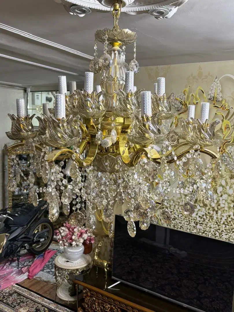 لوستر برنجی|لوستر و چراغ آویز|اسلام‌شهر, شهرک احمدیه|دیوار