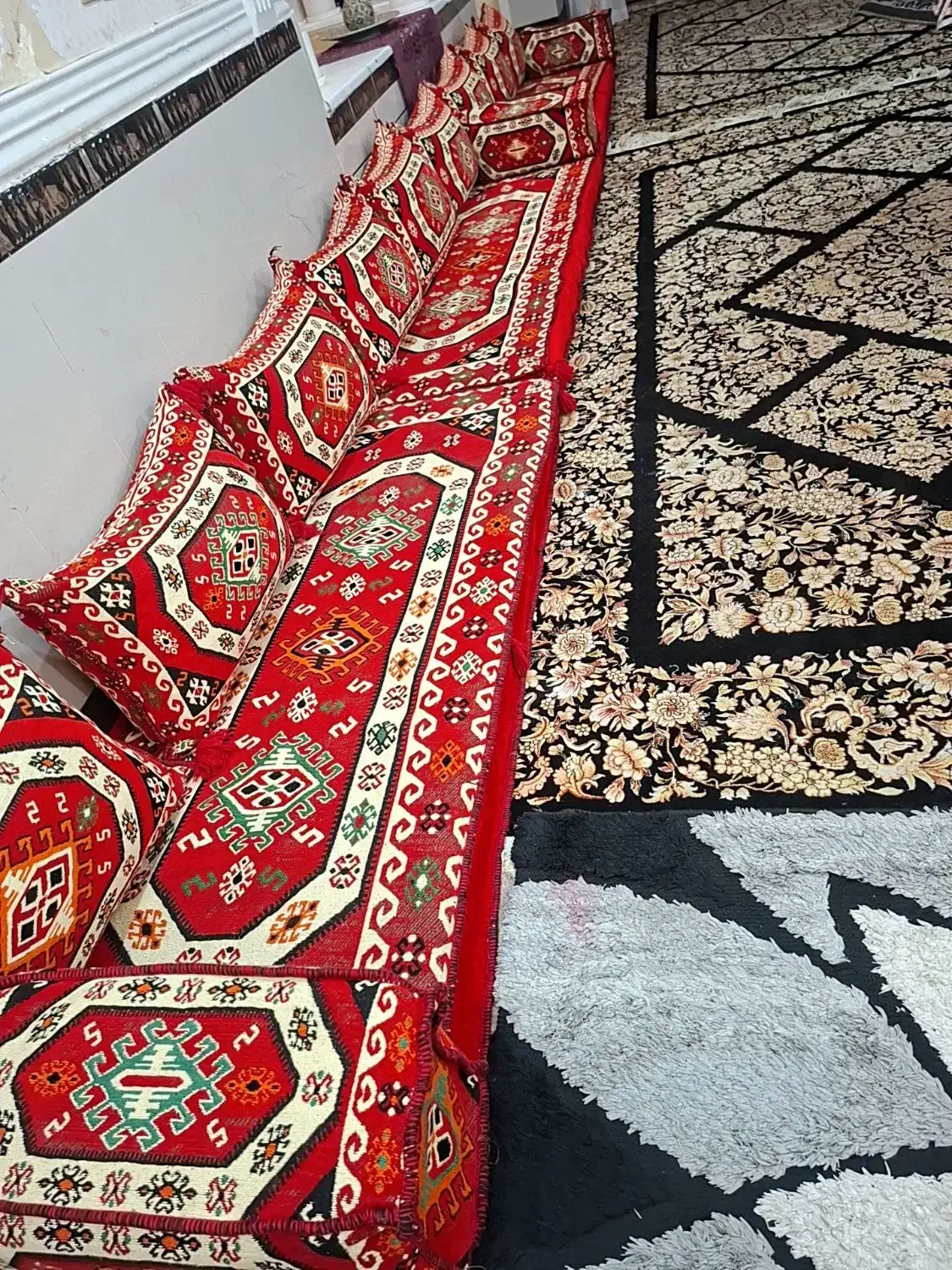 پافرشی سلطنتی گلیمی|گلیم، جاجیم، گبه|دهدشت, |دیوار