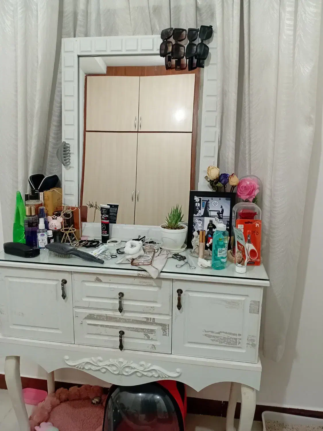 دو تا اینه. قدی. رنگ. قهوه‌ای.|آینه|پاکدشت, پاکدشت (مامازند)|دیوار