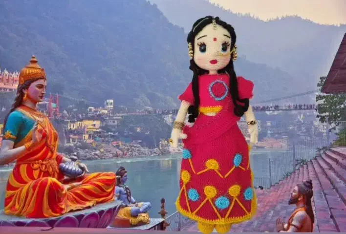 عروسک بافتنی دختر هندی|اسباب‌‌بازی|میبد, |دیوار