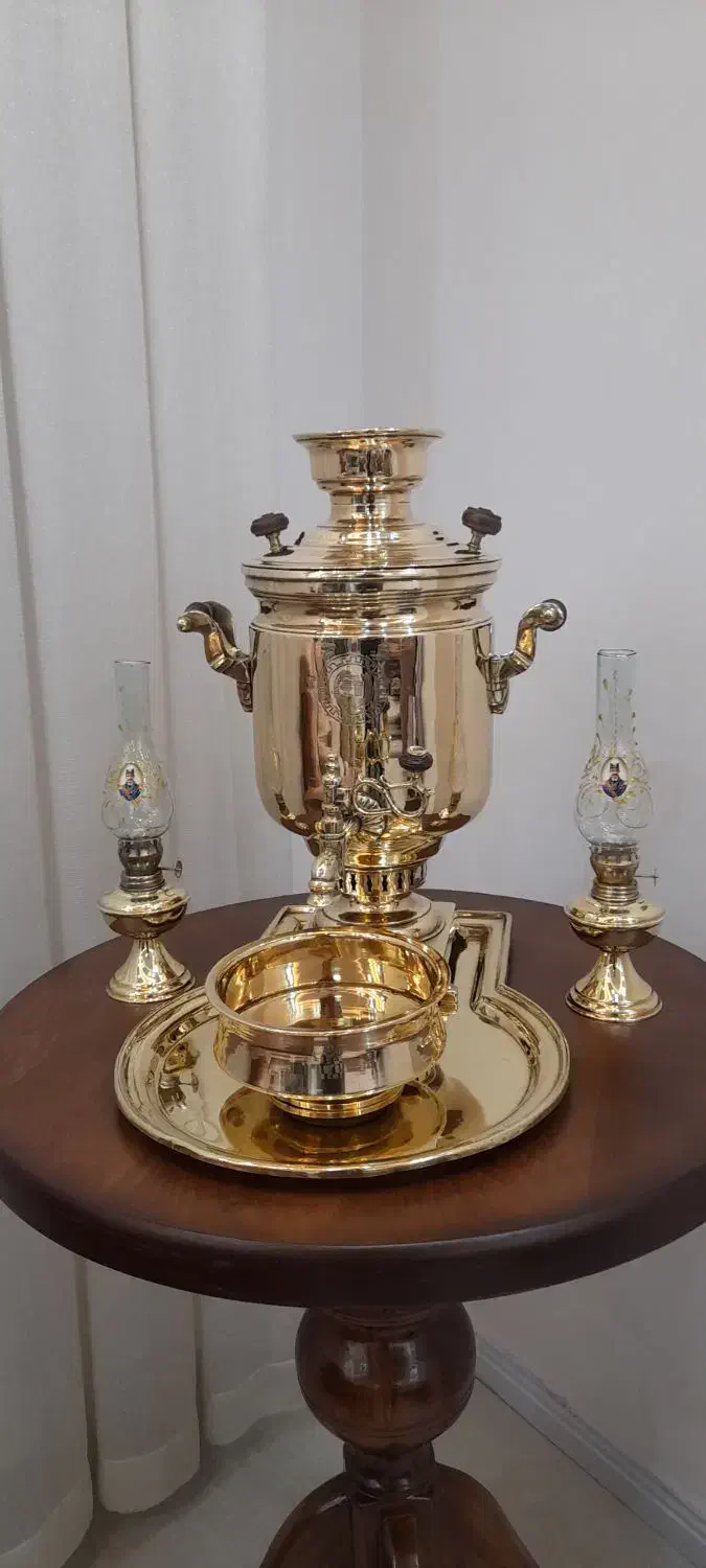 سماور  زغالی صد ساله نیکلایی روسیه نوع|سماور، چای‌ساز، قهوه‌ساز|اردبیل, |دیوار