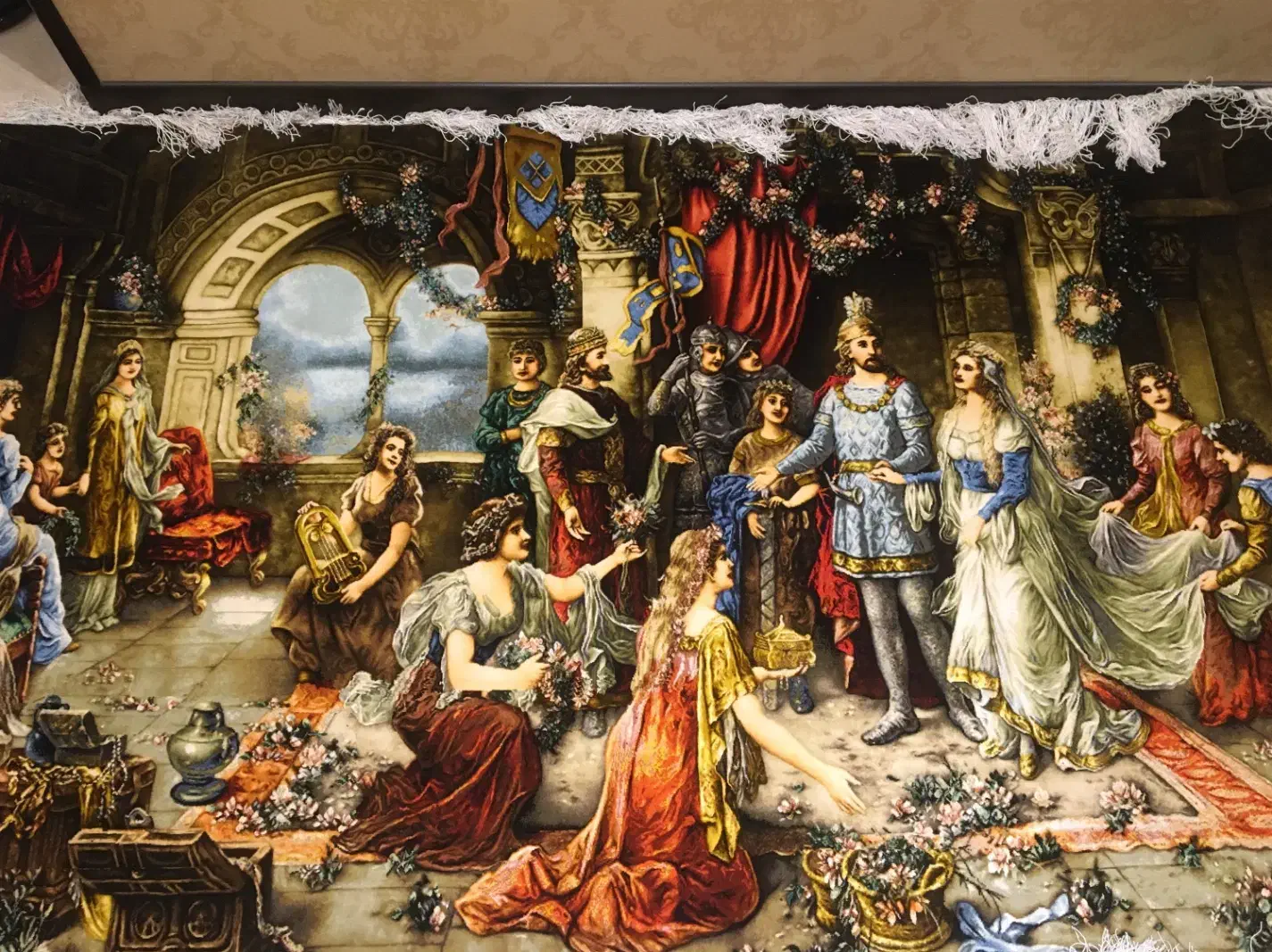 تابلو فرش دستبافت تبریز تاج گذاری|تابلو فرش|تهران, دروس|دیوار