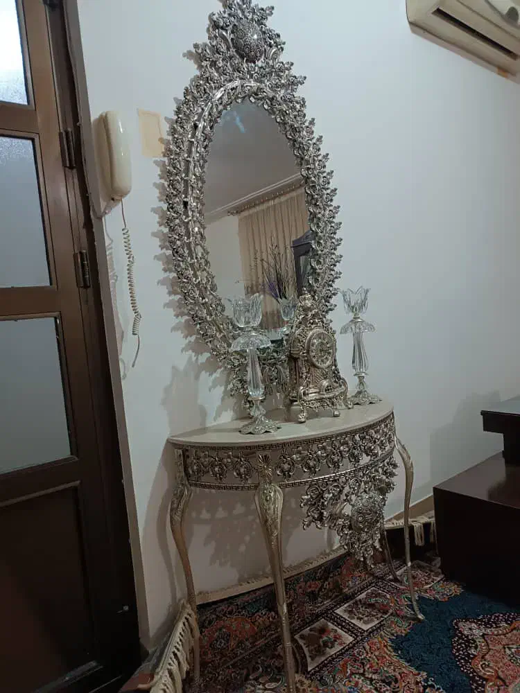 آینه شمعدان فلزی|صنایع دستی و سایر لوازم تزئینی|گنبد کاووس, |دیوار